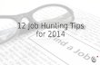 12 job hunting tips for 2014