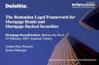 Legal Framework For Securitisation And Mortgage Bonds In Romania