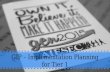 GIP - Implementation planning tier 1