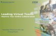 Leading Virtual Teams: Build relationships online for effective teams