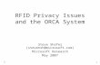 r 1 RFID Privacy Issues and the ORCA System