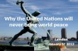 Why the united nations will never bring world peace