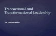 Transactional and transformational leadership  sue elmer's group