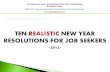 10 realistic new year resolutions for jobseekers