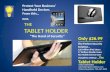The tablet holder   business presentation for companies using mobile devices - email