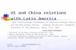 china, us and latin america