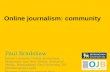 Online journalism: Community