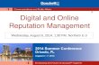 Digital and Online Reputation Management Goodwill 2014 Summer Conference