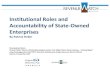 Institutional Roles and Accountability of State Owned Enterprises