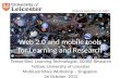 Web 2 and mobile tools for learning and research