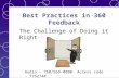 Best Practices for 360 Feedback projects