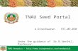 TNAU Seed portal- Tamil Nadu Agricultural University Seed portal