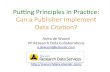 Data CItation Principles in Practice