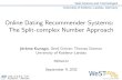 Online Dating Recommender Systems: The Split-complex Number Approach