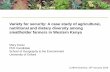 Variety for Security: agricultural and nutritional diversity in Western Kenya