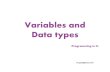 2   variables and data types
