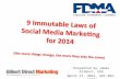 The 9 Immutable aws of social media 2014