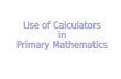Calculator Information Kit - Bukit Panjang Primary Mathematics Curriculum