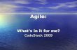 Agile for Me- CodeStock 2009