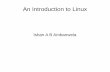 An Introduction To Linux