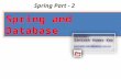 Spring database -  part2