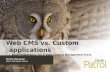 Web CMS vs. Custom applications - different approaches