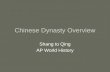 Chinese Dynasties Overview