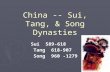 Sui, Tang, & Song China - continuities & changes