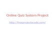 Online Quiz System Project PPT