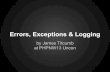 Errors, Exceptions & Logging (PHPNW13 Uncon)