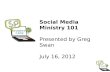 Social Media Ministry 101