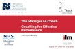 Coaching For Effective Performance  Ihm 2010