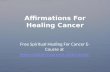 Affirmations for healing cancer