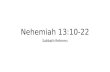 Study Slides for Nehemiah 13