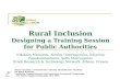Rural Inclusion: Designing a training session for public authorities