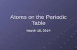 Atoms and the periodic table