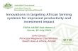 Key recommnadation from AASW6: Innovations in targeting African farming systems