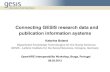 Connecting GESIS research data and publication information systems – Katarina Boland