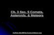 8th Grade Ch. 3 Sec. 5 Comets, Asteroids & Meteors