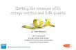 Getting the measure of it: energy metrics and folk quanta by Tom Roberts.