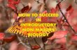 How to Succeed in Introductory Non-majors Biology