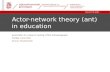 Actor network theory and special needs education