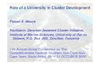 Cluster basics: the Role of University in Cluster Development