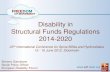 Disability in Structural Funds Regulations 2014-2020