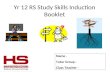 Yr 12 rs study skills induction booklet mke