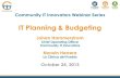 Community IT Innovators - IT Planning & Budgeting 102413