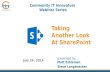 Community IT innovators Webinar - Taking another look at SharePoint