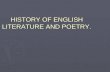 History of language literature & poetry
