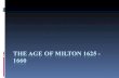 The age of milton 1625   1660 cholan