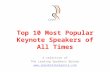Top 10 most popular keynote speakers of all times